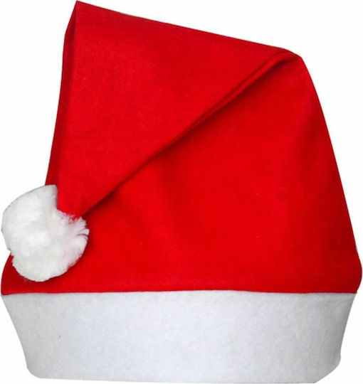 Weihnachts-Kappen Rot mit Muster Weihnachtsmann 41cm.