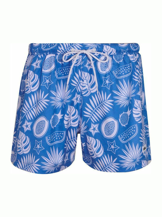 Men's Swimwear Shorts Light Blue with Patterns