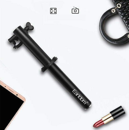 Earldom ET-ZP12 Baston pentru selfie cu Cablu de 3,5 mm Negru ET-ZP12