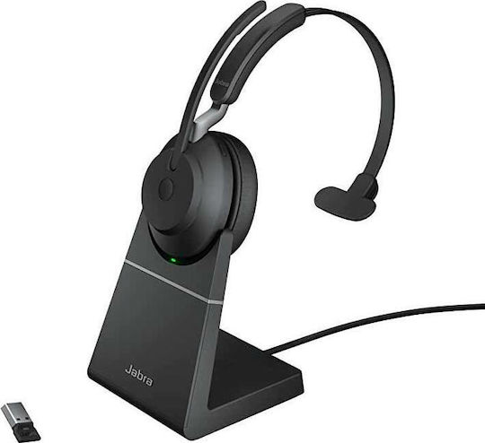 Jabra Evolve2 65 VOIP Headset Link380a UC Mono Desk Stand Black (26599-889-989)