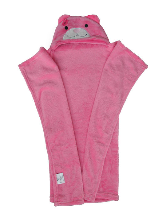 Viopros Κουβέρτα Αγκαλιάς & Λίκνου Fleece Φούξια 76x102εκ.