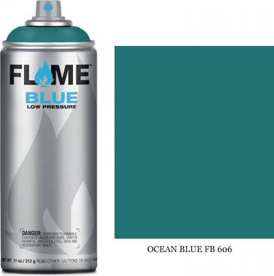 Flame Paint Σπρέι Βαφής Ακρυλικό με Ματ Εφέ Ocean Blue 400ml