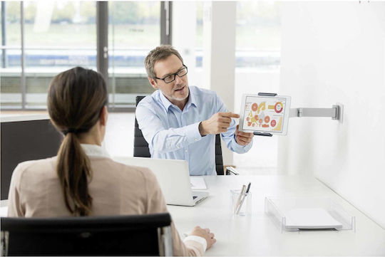Durable Arm Tablet Stand Wall Silver