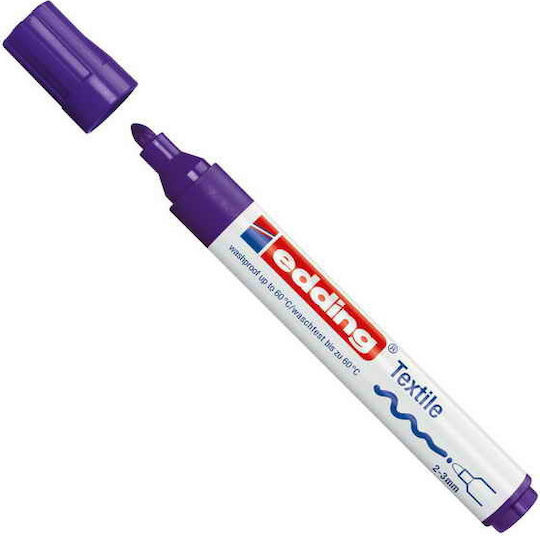 Edding Textile Marker 4500 Μαρκαδόρος Μωβ Ανεξίτηλος για Ύφασμα Στρογγυλή Μύτη