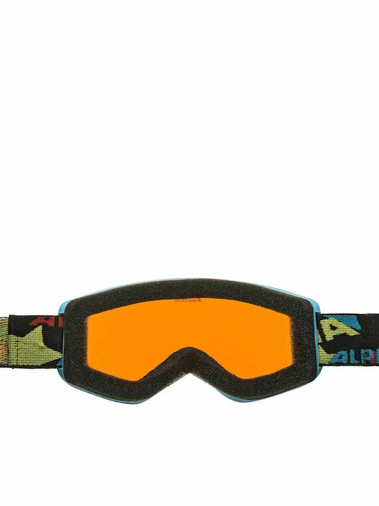 Alpina Carvy 2.0 Μάσκα Σκι & Snowboard Παιδική Πολύχρωμη με Φακό σε Πορτοκαλί Χρώμα