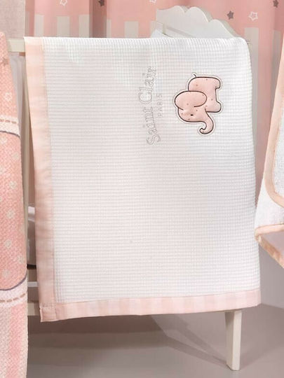 Saint Clair Decke Kinderbett Africa Waffel Rosa 110x150cm