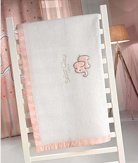 Saint Clair Decke Kinderbett Africa Waffel Rosa 110x150cm