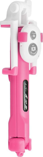 Blun Selfie Stick Tripod Bluetooth Ροζ