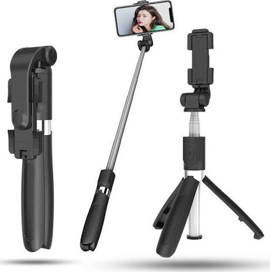 Tech-Protect L01S Selfie Stick Τρίποδο Κινητού Bluetooth Μαύρο
