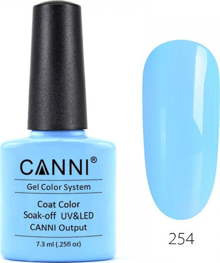 Canni Classic Semi-Permanent Nail Polish 254 Water Blue 7.3ml 1pcs