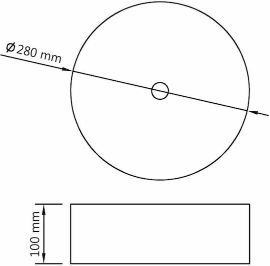 vidaXL Надеждна мивка Керамика 28x28x10см Златист