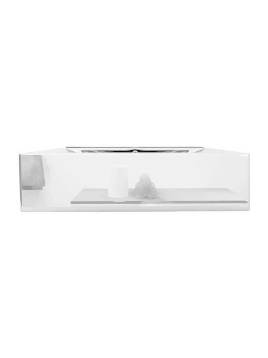 vidaXL Aufgesetztes Waschbecken Keramik 60x46x16cm Silber