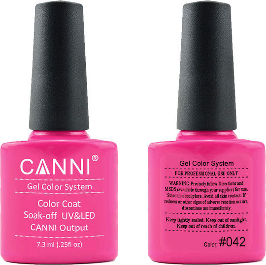 Canni Classic Semi-Permanent Nail Polish 042 Dark Magenta 7.3ml 1pcs