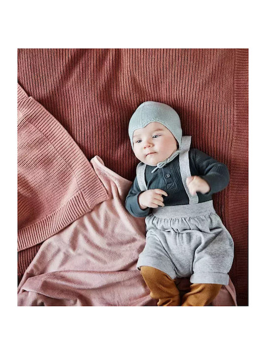 Elodie Details Κουβέρτα Αγκαλιάς & Λίκνου Wool Knitted Μάλλινη Καφέ 70x100εκ.