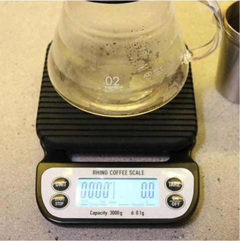 Rhino Coffee Gear Brew Ζυγαριά Barista με Μέγιστο Βάρος Ζύγισης 3kg και Ακρίβεια 0.1gr