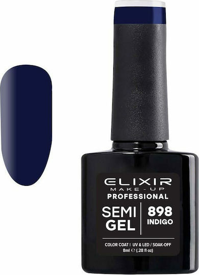 Elixir Semi Gel Ημιμόνιμο Βερνίκι Νυχιών 898 Indigo 8ml