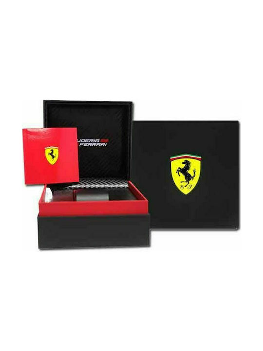 Ferrari Grand Tour Watch Chronograph Battery with Silver Metal Bracelet