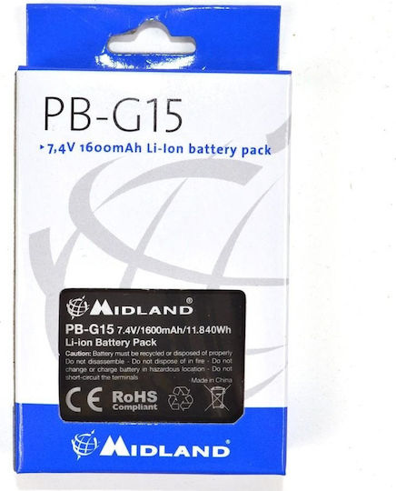 Midland C1128 Baterie Radio Portabil pentru G15 & G18