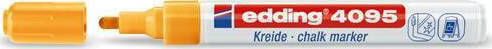 Edding Chalk Marker 4095 Μαρκαδόρος Πορτοκαλί Μαυροπίνακα Υγρής Κιμωλίας για Γυαλί Φωσφορούχο