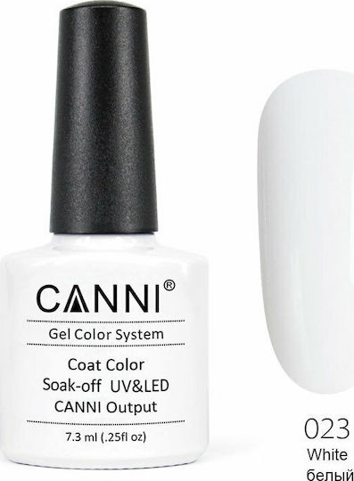 Canni Classic Хибриден Лак за Нокти 023 Чисто бяло 7.3мл 1бр