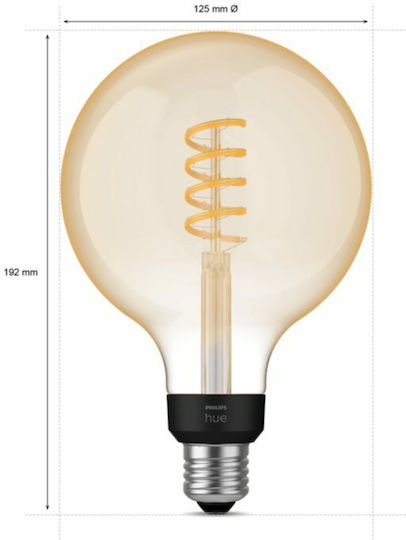Philips Smart Λάμπα LED 7W για Ντουί E27 και Σχήμα G125 Ρυθμιζόμενο Λευκό 550lm