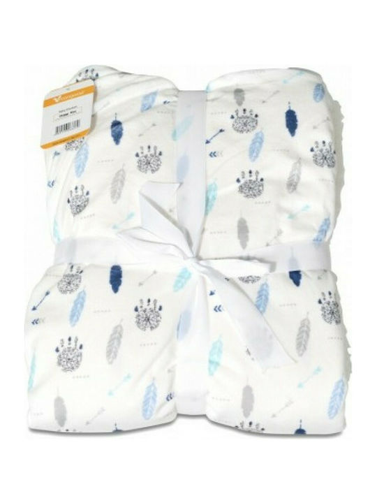 Cangaroo Blanket Nursery Swaddling Blankets Fleece Blue 75x105cm