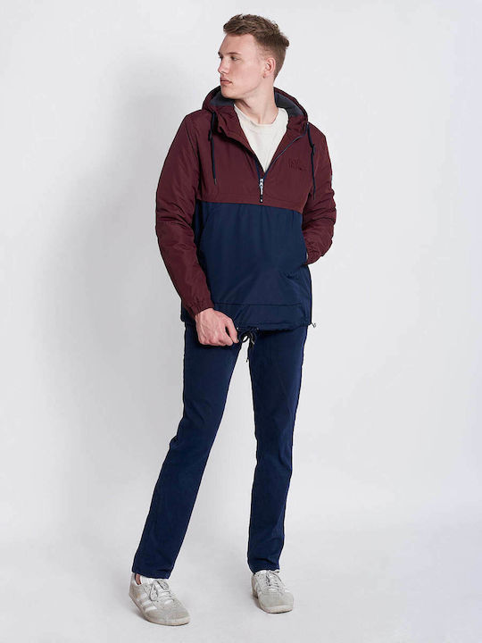 Winter Jacket Navy Blue / Burgundy