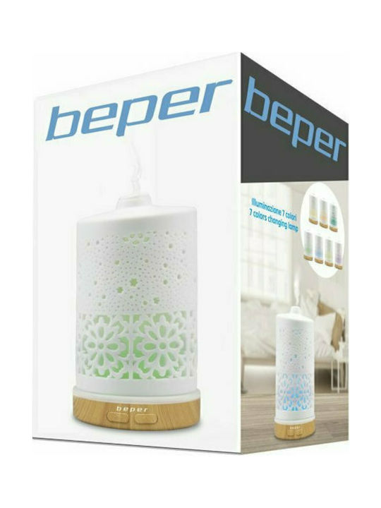 Beper Lumini LED Dispozitiv de aromaterapie Ultrasonic cu temporizator Alb 70.404