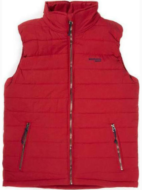 Безръкавно Зимно Puffer Червено Мъжко Яке