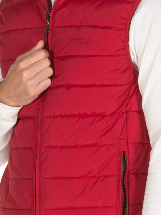 Безръкавно Зимно Puffer Червено Мъжко Яке