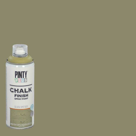 Pinty Plus Chalk Finish Paint Spray Of Chalk Vintage Olive Khaki 400ml CK803