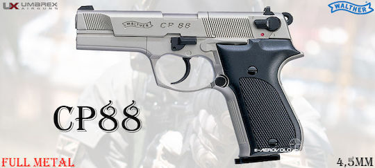 Umarex Αεροβόλο Πιστόλι CO2 Walther CP88 Nickel Μεταλλικό 4.5mm