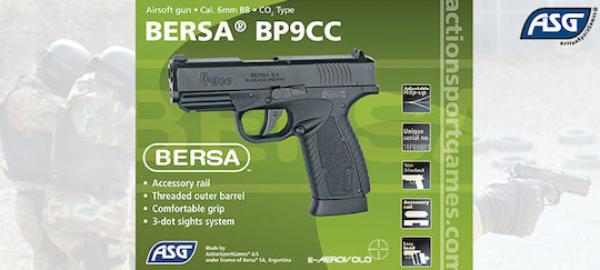 Asg CO2 Air Pistol Bersa BP9CC 6mm