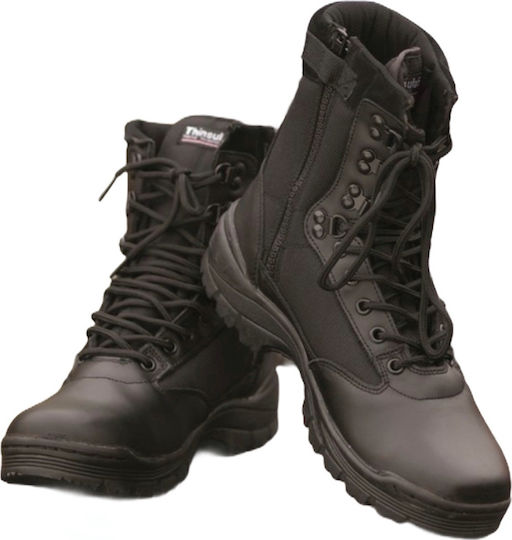 Mil-Tec Στρατιωτικά Αρβύλα Tactical Δερμάτινα Μαύρα