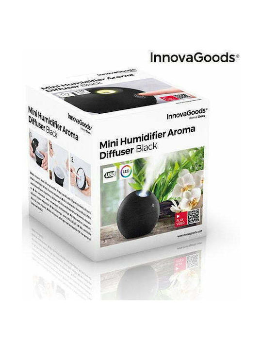 InnovaGoods Led Συσκευή Αρωματοθεραπείας με Χρονοδιακόπτη Μαύρη 130ml V0101196