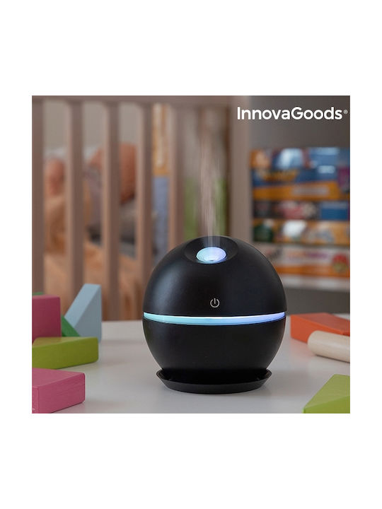 InnovaGoods Led Συσκευή Αρωματοθεραπείας με Χρονοδιακόπτη Μαύρη 130ml V0101196