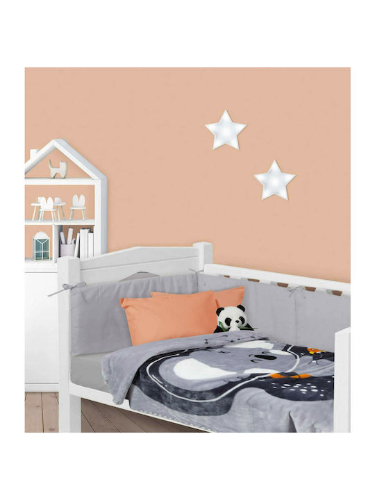 Das Home Blanket Cot Velvet Gray 110x140cm