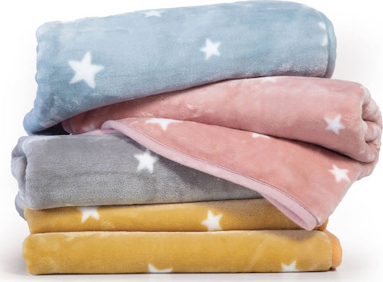 Nef-Nef Homeware Blanket Nursery Swaddling Blankets Stellar Velvet Yellow Yellow 75x100cm