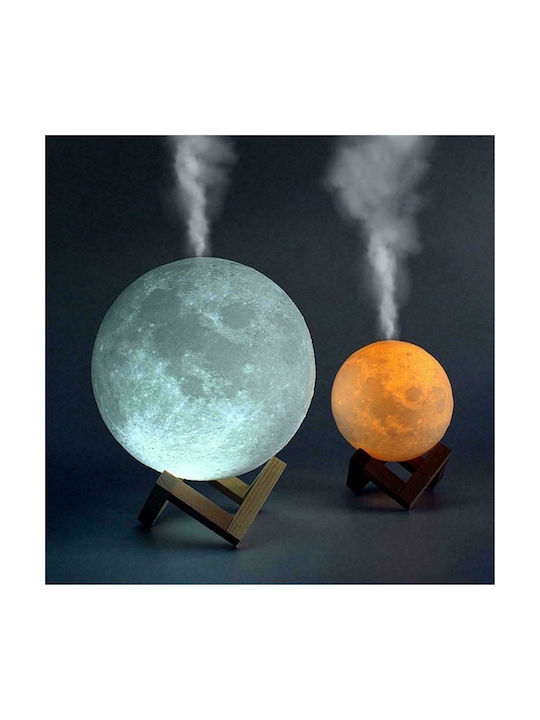 Led Συσκευή Αρωματοθεραπείας Υπερήχων MX-08 Lamp Humidifier με Χρονοδιακόπτη Λευκή 880ml