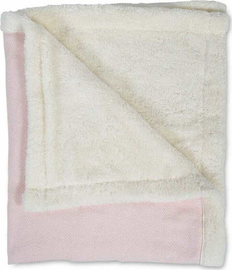Cangaroo Blanket Nursery Swaddling Blankets Pom Pom Knitted Pink 85x100cm