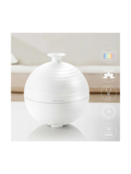 Medisana LED Aromatherapie-Diffusor Ultraschall mit Timer Weiß 300ml 60082
