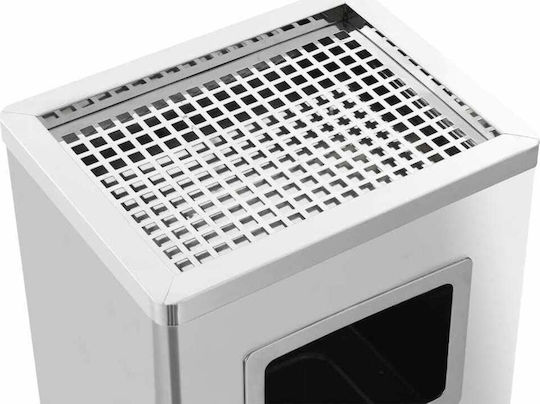 vidaXL Μεταλλικός Κάδος Απορριμμάτων 45lt Inox