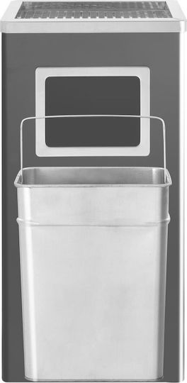 vidaXL Metallic Waste Bin 45lt Black