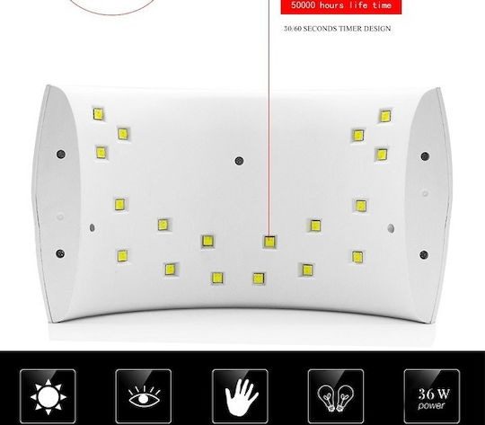 SUN ONE UV Sun 9C Plus Nail Polish Curing Lamp UV / LED 36W White