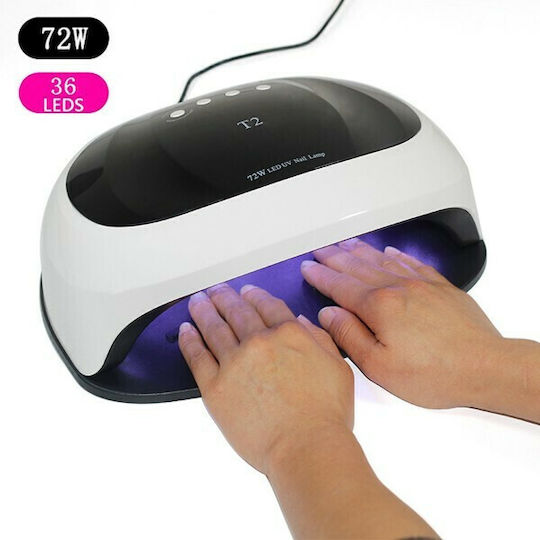 Factory T2 Φουρνάκι Νυχιών UV / LED 72W Λευκό