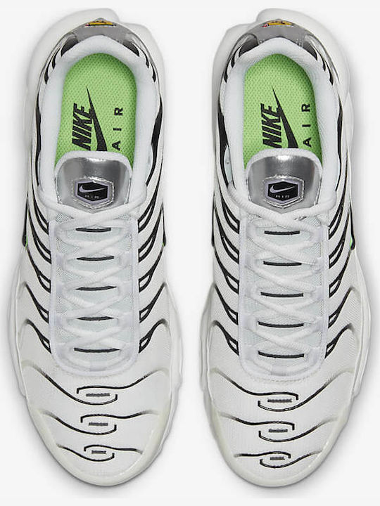 TN Air Max Plus Дамски Сникърси Бели / Неонови / Черни / Металик Сребърни