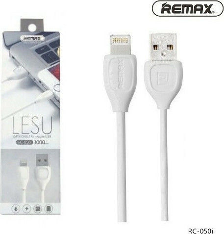 Remax Regular USB to Lightning Cable Λευκό 1m (Lesu)