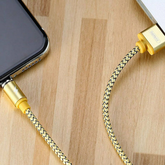 Remax Gravity RC-095i Braided / Magnetic Detachable USB-A to Lightning Cable Black 1m
