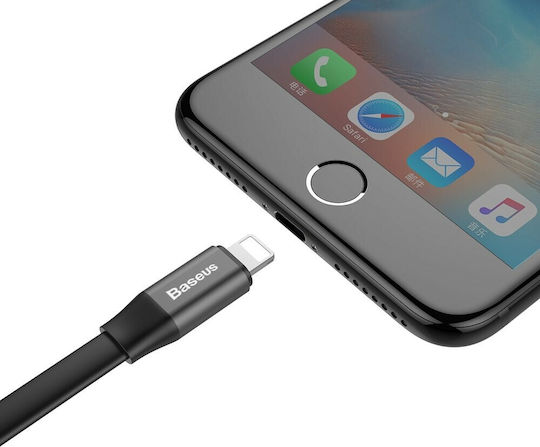Baseus Nimble Flat USB to Lightning Cable Μαύρο 0.23m (CALMBJ-B01)