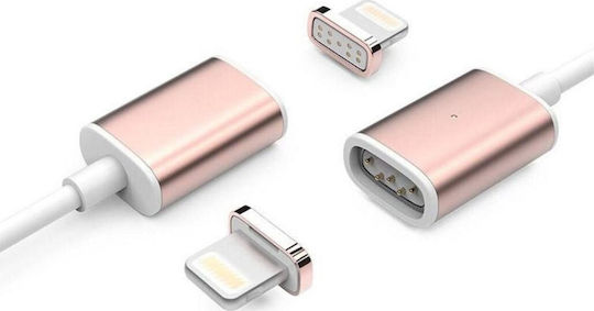 Earldom ET-MC06 Regular / Magnetic Detachable USB-A to Lightning Cable Rose Gold 1m